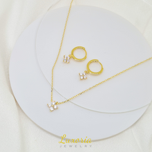 Load image into Gallery viewer, Bundle: Althea Necklace + Aria Earrings (18k Gold Vermeil)