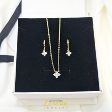 Load image into Gallery viewer, Bundle: Althea Necklace + Aria Earrings (18k Gold Vermeil)