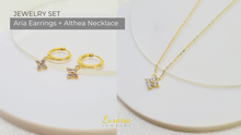 Load image into Gallery viewer, Bundle: Althea Necklace + Aria Earrings (18k Gold Vermeil)