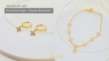 Load image into Gallery viewer, Bundle: Aria Earrings + Elysia Bracelet (18k Gold Vermeil)