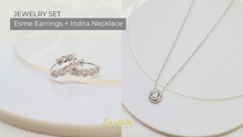 Load image into Gallery viewer, Bundle: Esme Earrings + Indira Necklace (925 Sterling Silver)