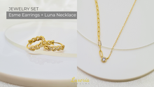 Load image into Gallery viewer, Bundle: Esme Earrings + Luna Necklace (18k Gold Vermeil)