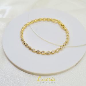 Celeste Tennis Bracelet (18K Gold Vermeil)