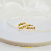 Load image into Gallery viewer, Esme CZ Hoops (18K Gold Vermeil)