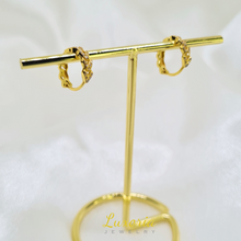 Load image into Gallery viewer, Esme CZ Hoops (18K Gold Vermeil)