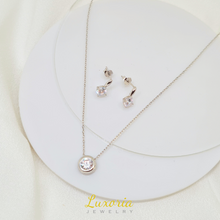 Load image into Gallery viewer, Bundle: Indira Necklace + Ellana Earrings (925 Sterling Silver)