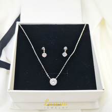 Load image into Gallery viewer, Bundle: Indira Necklace + Ellana Earrings (925 Sterling Silver)