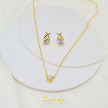 Load image into Gallery viewer, Bundle: Indira Necklace + Nadira Earrings (18k Gold Vermeil)