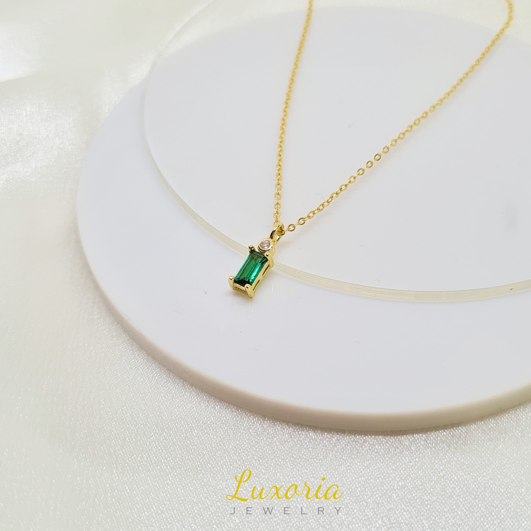 Ivy Emerald Necklace (18K Gold Vermeil)