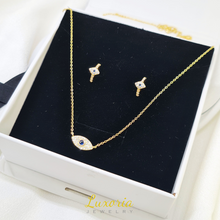 Load image into Gallery viewer, Bundle: Nova Necklace + Kaida Earrings