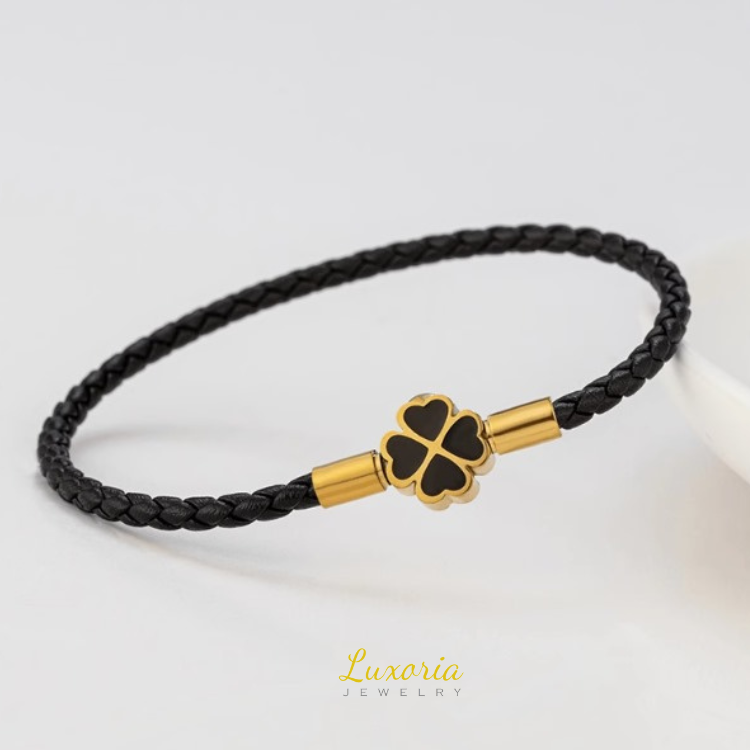 Tolu Braided Leather Bracelet - Black